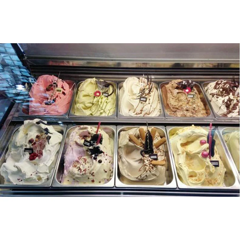 Refrigerated Display Case - Large Capacity Ice Cream Display Cabinet