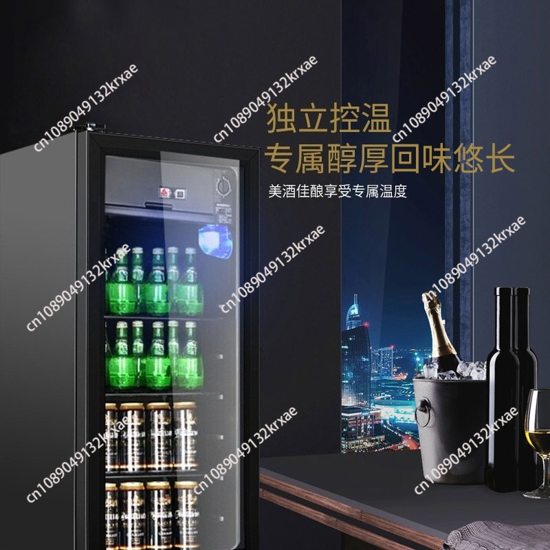 Refrigerated Display Case - Household single door transparent glass wine
