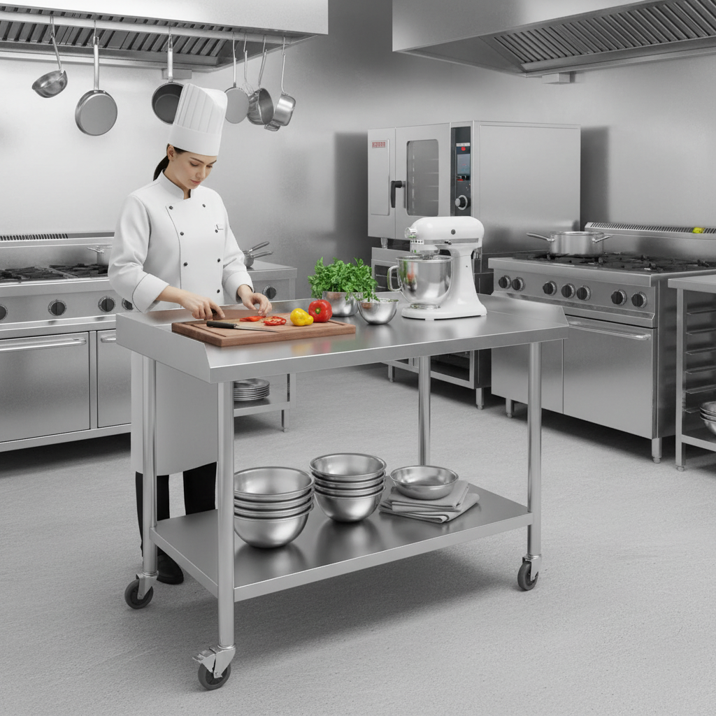2-Tier Stainless Steel Commerc - Commercial Kitchen Tables recensie en prijs