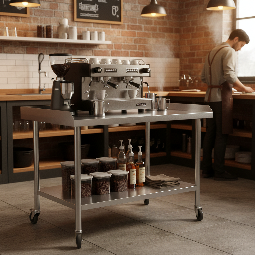2-Tier Stainless Steel Commerc - Commercial Kitchen Tables recensie en prijs