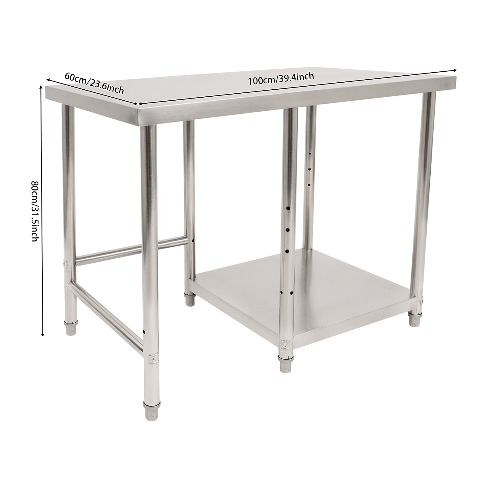 2 Tiers Stainless Steel Silver - Commercial Kitchen Tables recensie en prijs