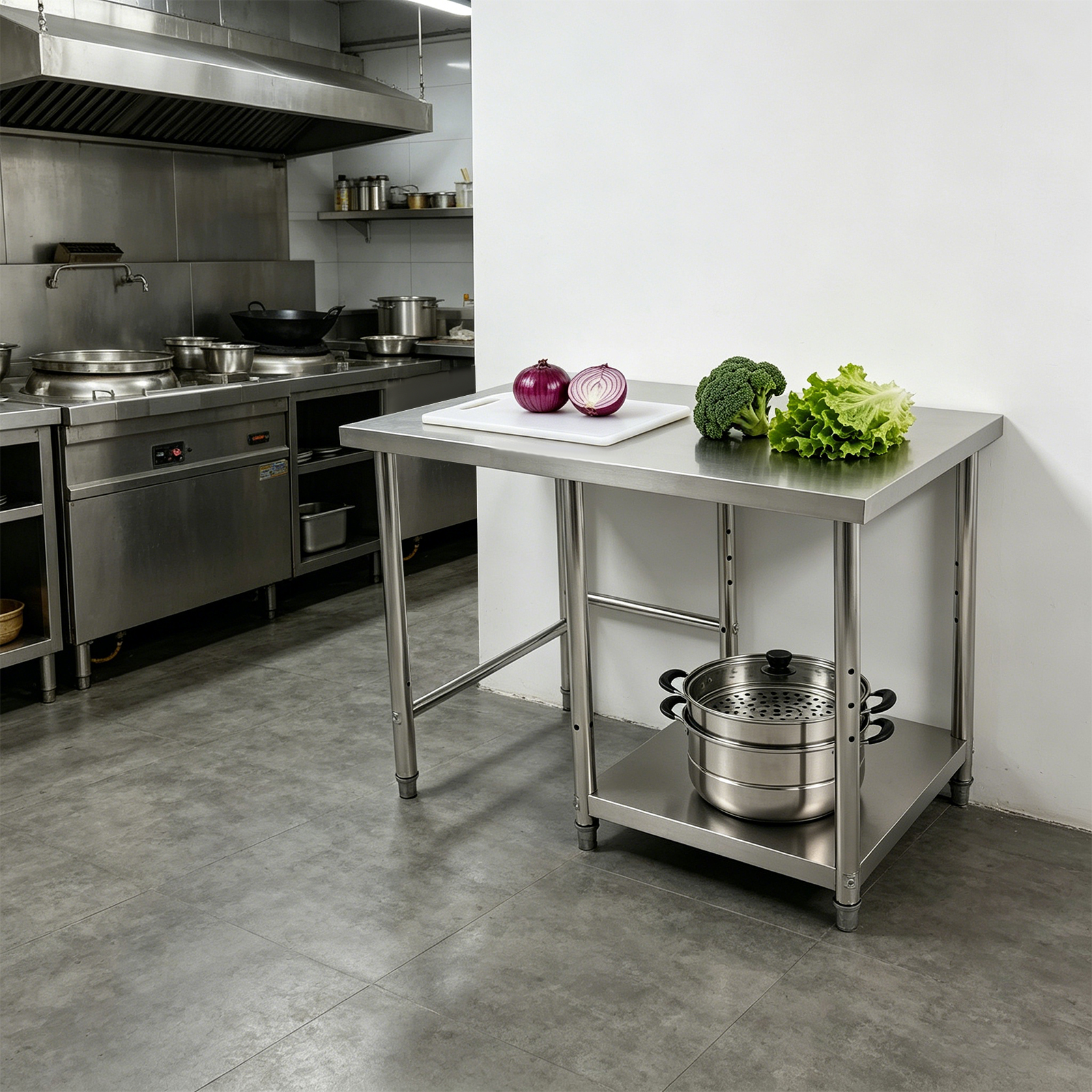 2 Tiers Stainless Steel Silver - Commercial Kitchen Tables recensie en prijs