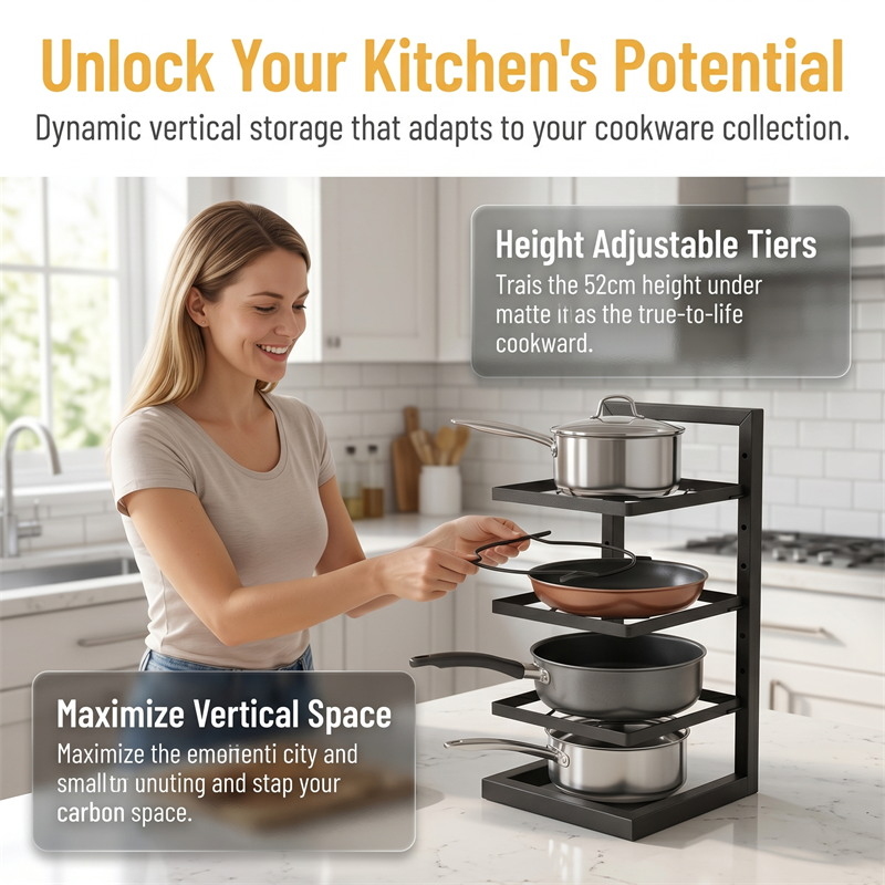 Multi-Layer Adjustable Pot Rac - Commercial Kitchen Shelving recensie en prijs