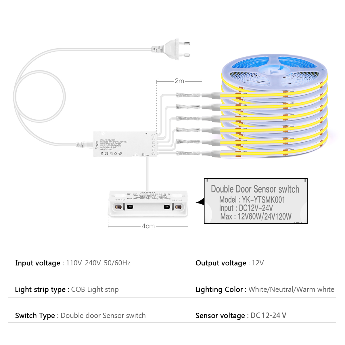 DIY Smart Switch COB LED Strip - Commercial Kitchen Lighting recensie en prijs