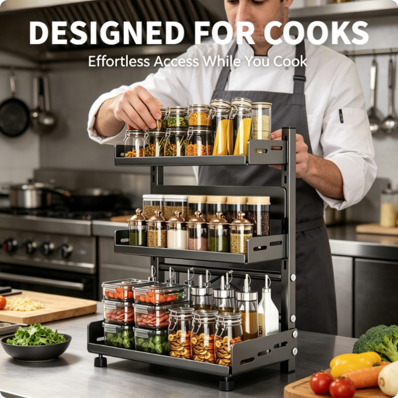 3 Tier Adjustable Metal Spice  - Commercial Kitchen Shelving recensie en prijs
