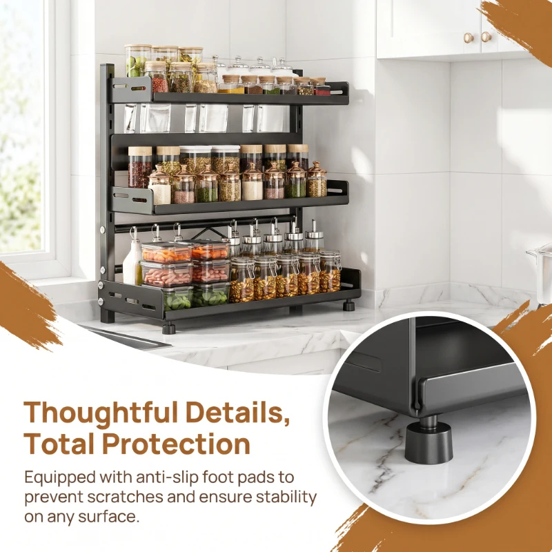 3 Tier Adjustable Metal Spice  - Commercial Kitchen Shelving recensie en prijs