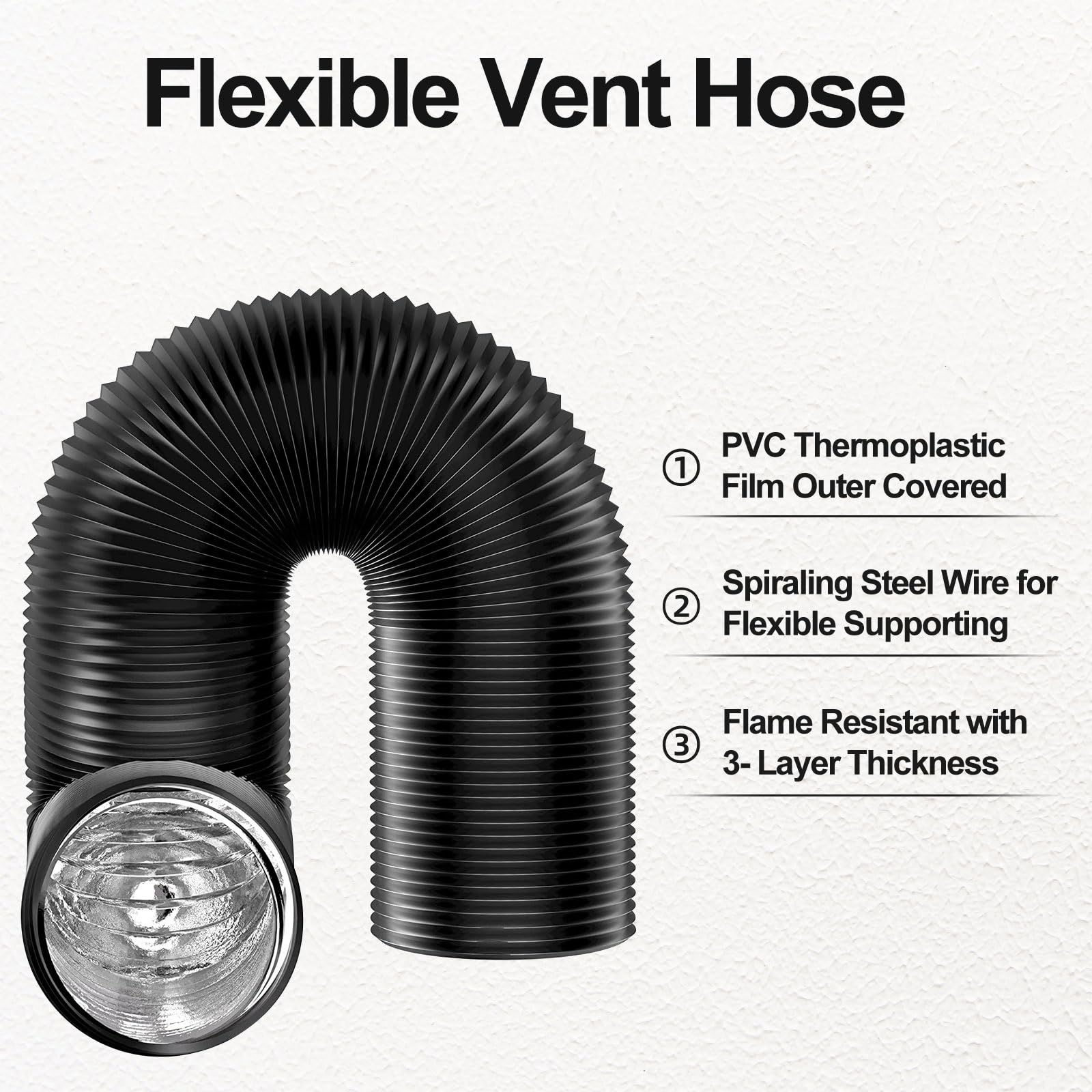 4 inch Dryer Vent Hose with 2  - Commercial Kitchen Exhaust recensie en prijs