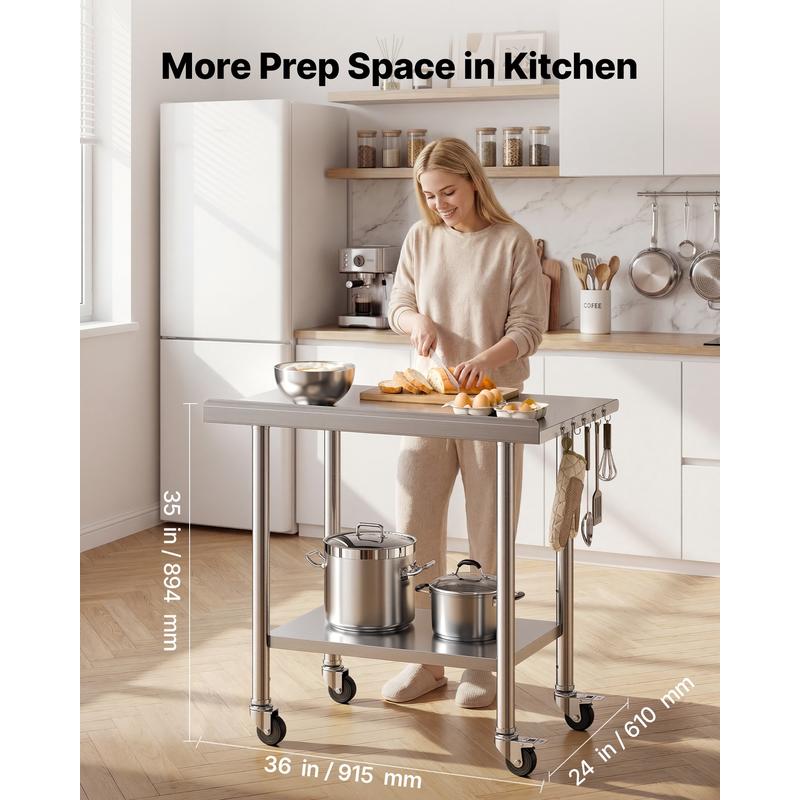 Stainless Steel Work Table, 24 - Commercial Kitchen Tables recensie en prijs