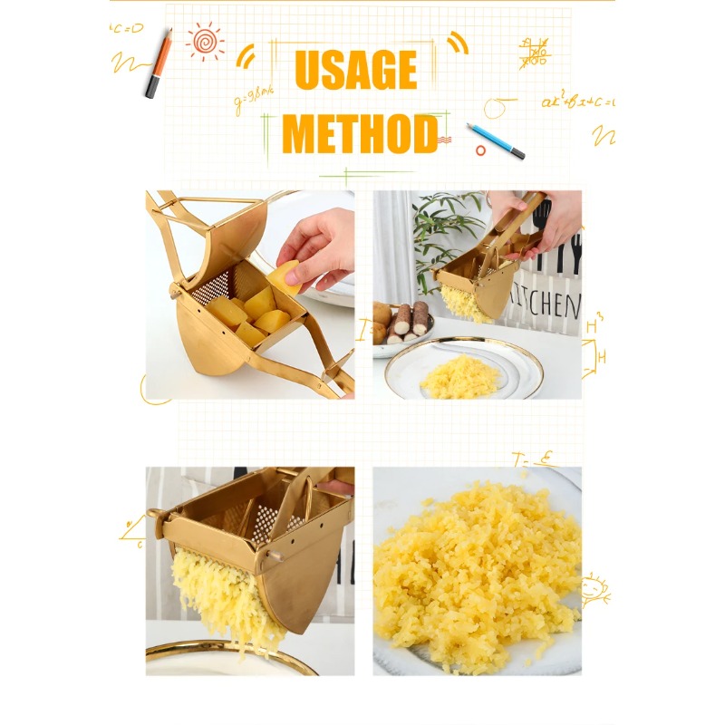 1pc Gold Potato Ricer Manual L - Commercial Kitchen Manufacturers recensie en prijs