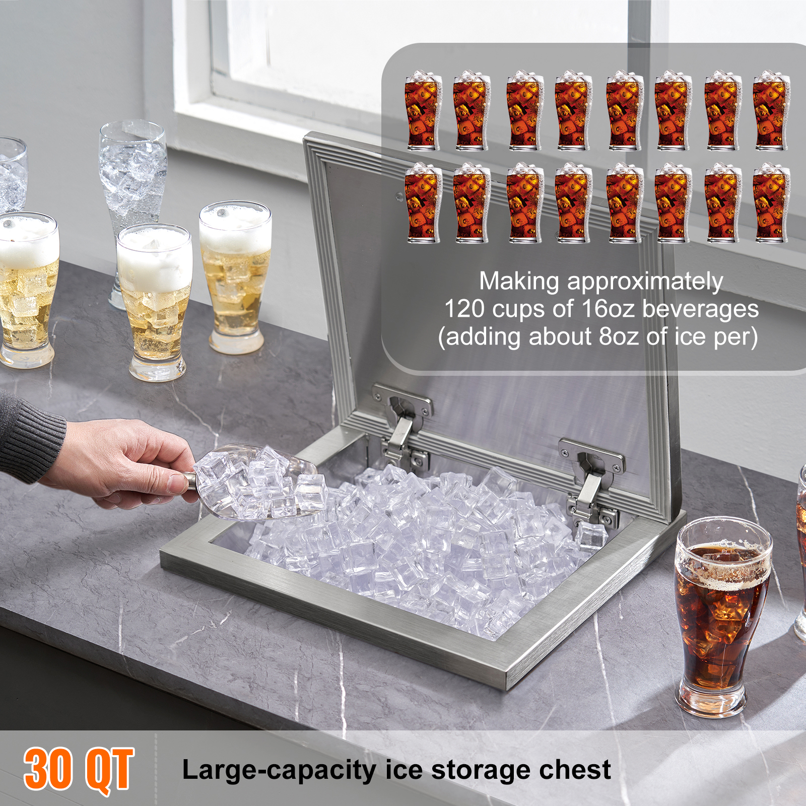 SucceBuy Drop in Ice Chest Sta - Refrigerated Display Case recensie en prijs