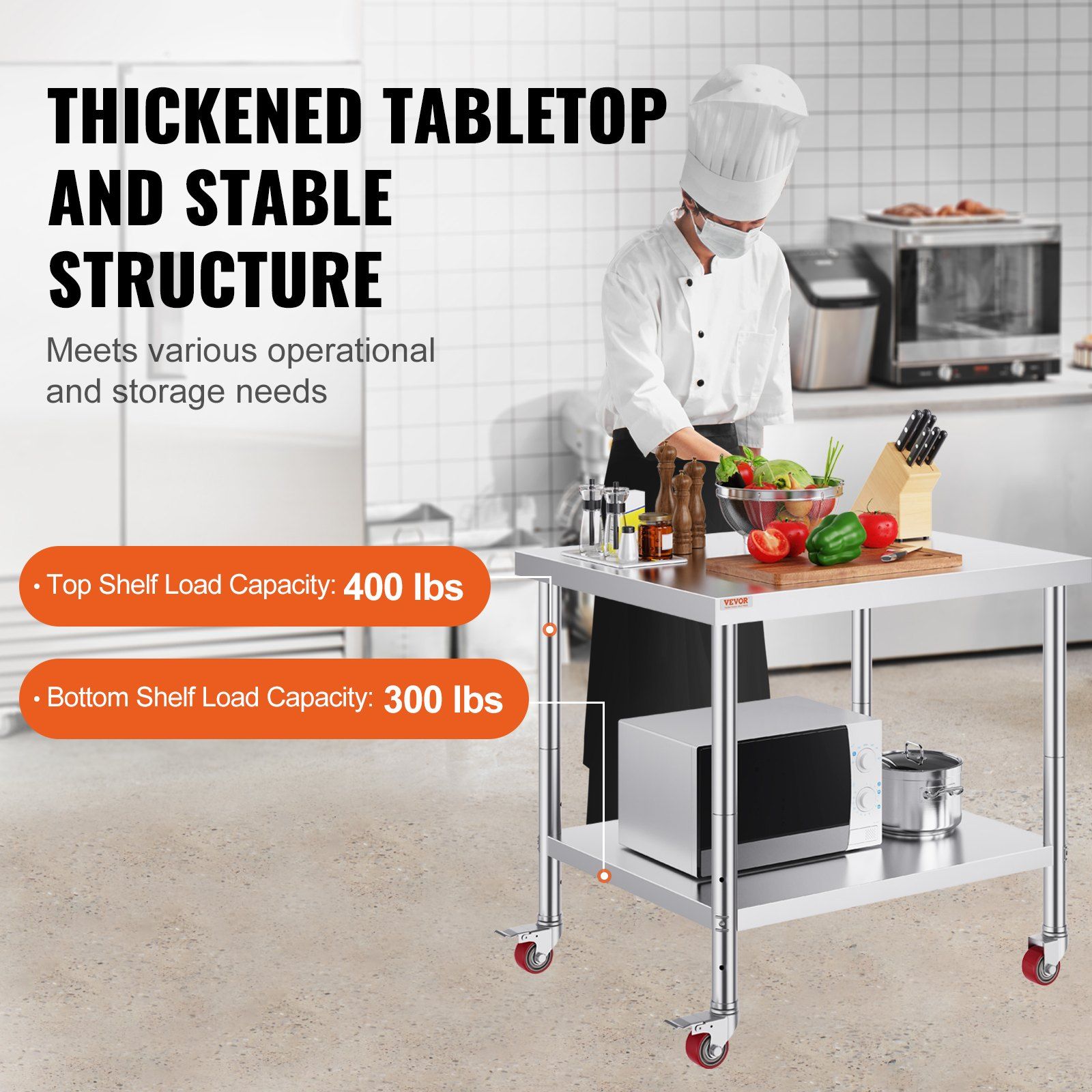 VEVOR Stainless Steel Work Tab - Commercial Kitchen Tables recensie en prijs
