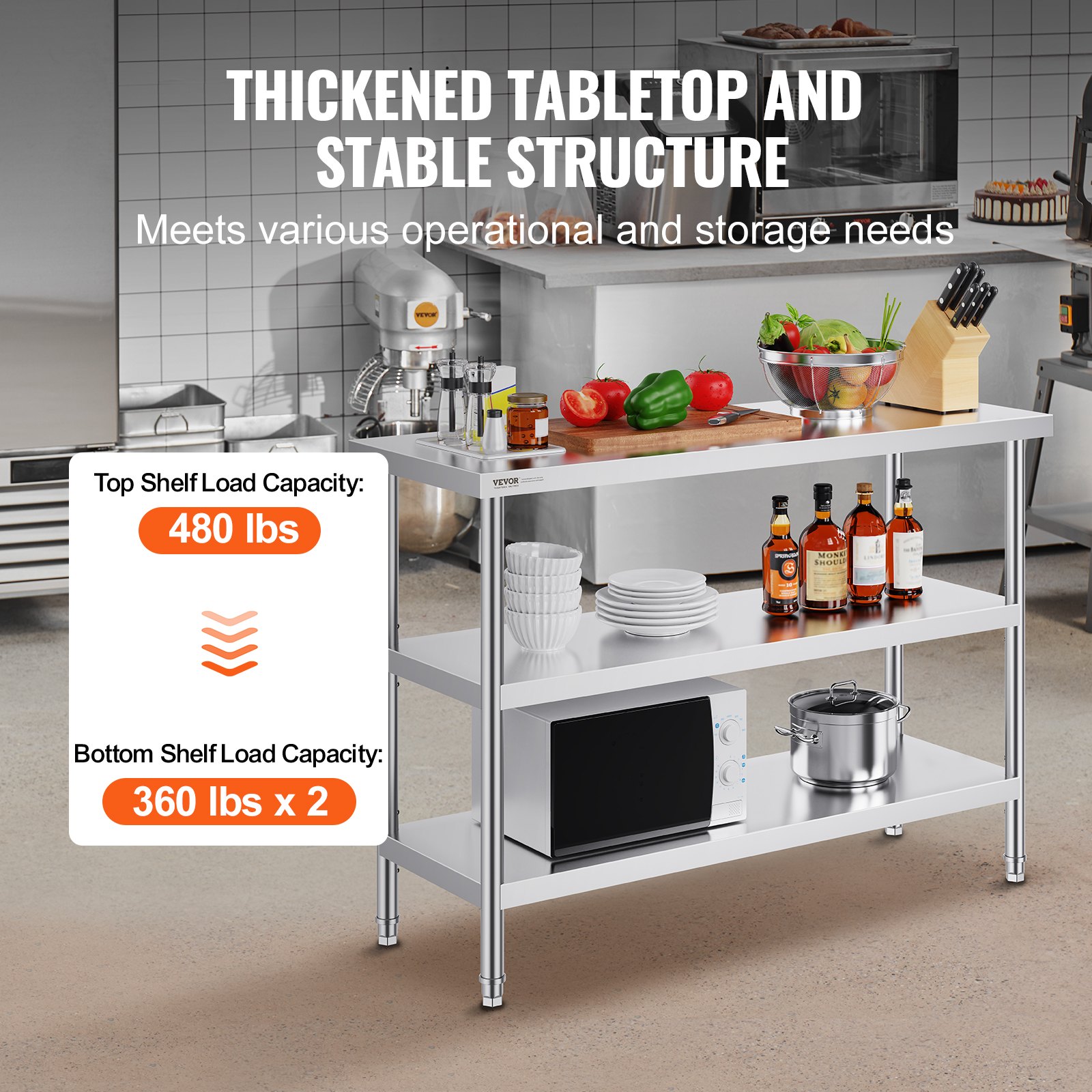 Stainless Steel Food Prep Tabl - Commercial Kitchen Tables recensie en prijs