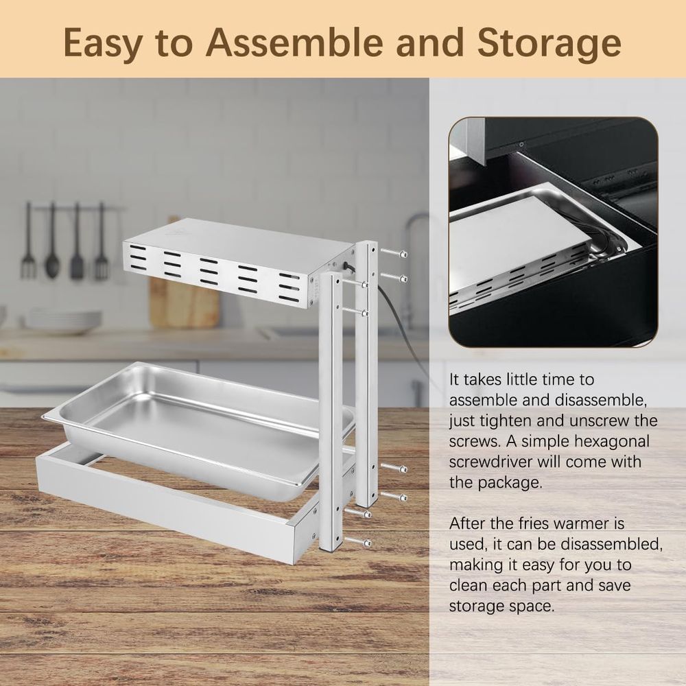 French Fry Warmer, Commercial  - Commercial Kitchen Lighting recensie en prijs