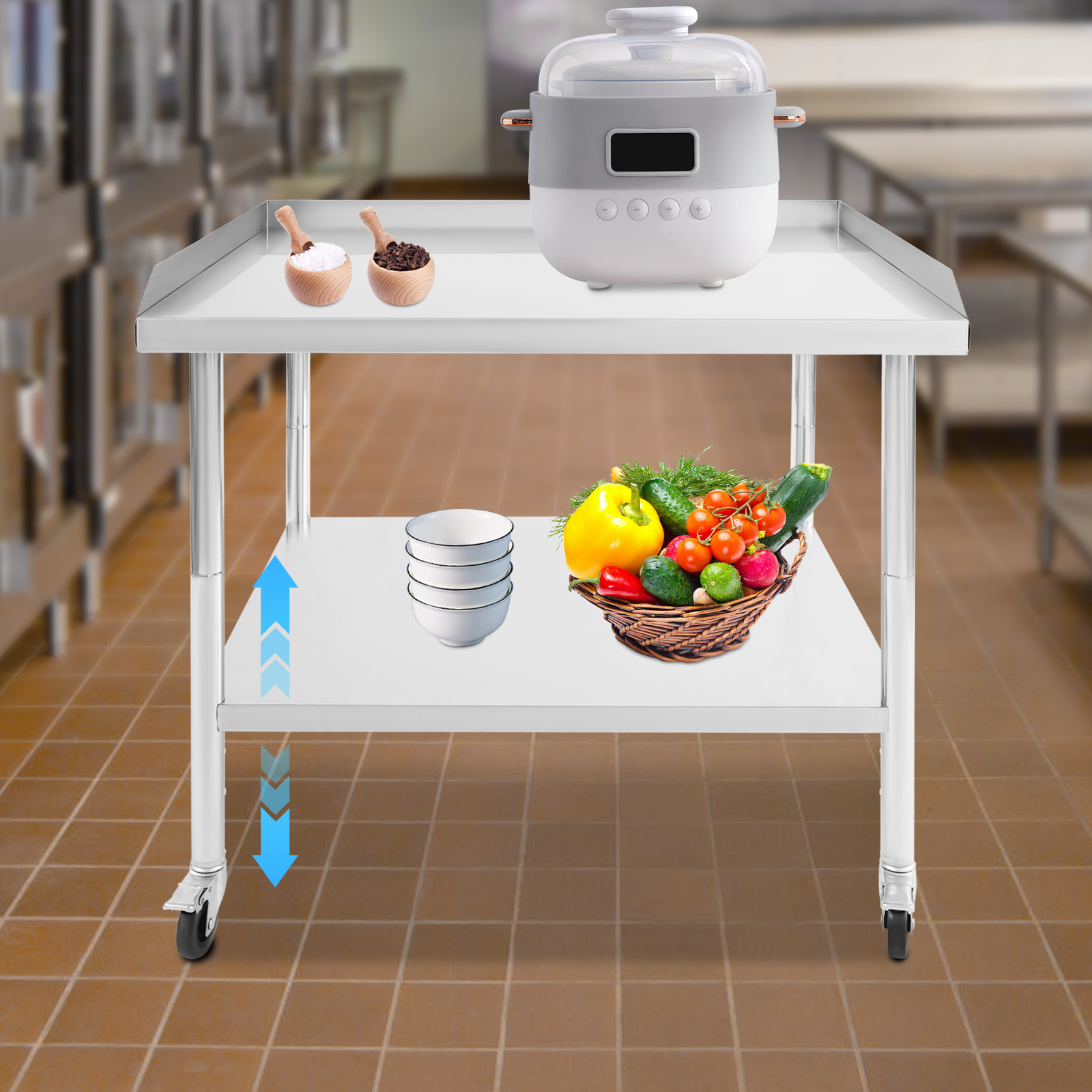 2-Tier Work Table 91*76*76cm S - Commercial Kitchen Tables recensie en prijs