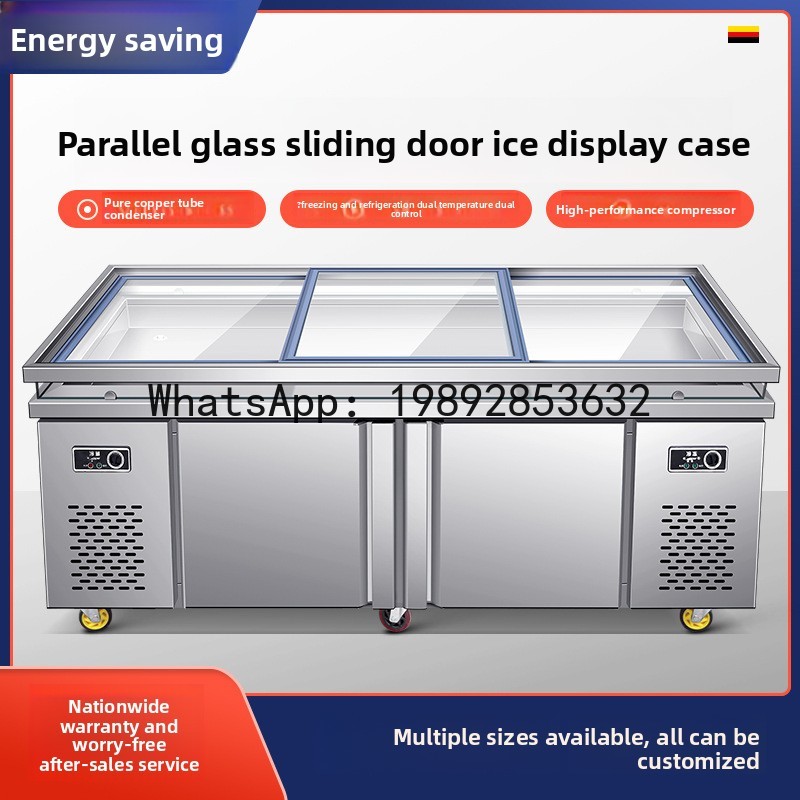 Seafood ice display case refri - Refrigerated Display Case recensie en prijs