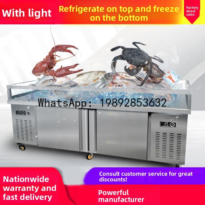 Seafood ice display case refri - Refrigerated Display Case recensie en prijs